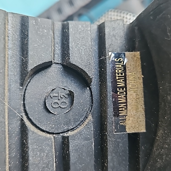 Rhinestone studded black combat platform boots size 8.5 - Picture 5 of 5